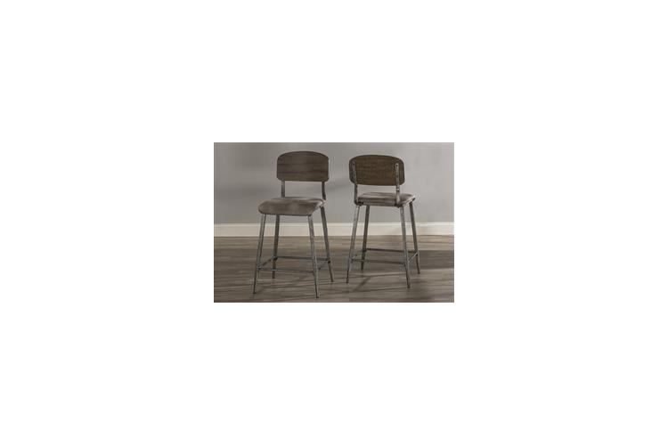 Adams wood/metal NON swivel counter height stool