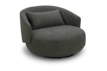 Upholstered Swivel Cuddler Chair