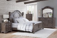 Heirloom Queen Bedroom Suite - Poster HB/FB, Dresser w/Mirror, 5-Drawer Chest, 3-Drawer Night Stand