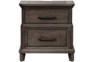 2 Drawer Nightstand w/ Charging Station