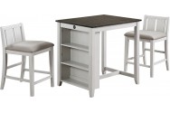 Heston 36 Storage Counter Table w/2 Chairs