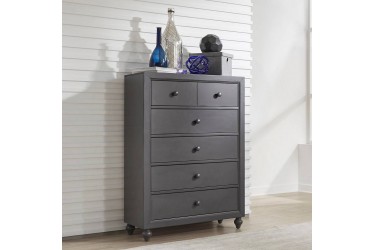 Cottage View 5 Drawer Chest - Grey