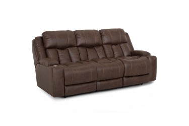Dual Power Reclining Sofa w/Fold Down Tbl, USB and Cup Holders