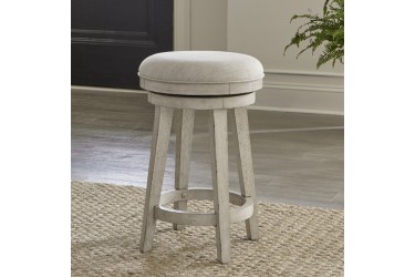 Ivy Hollow Upholstered Swivel Stool