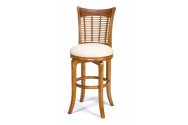 Bayberry Wood Swivel Bar Stool w/ Upholstered Seat