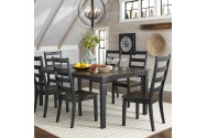 42" Glenwood Dining Table w/ 18 in Leaf & 6 Chairs