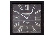 Red Square Wooden Wall Clock